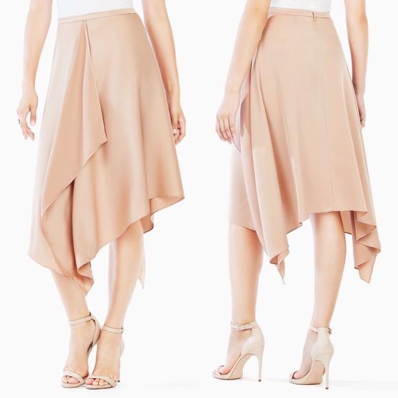 BCBGMAXAZRIA Caryln Satin Skirt in Maple Size L (NWT) - Picture 2 of 13
